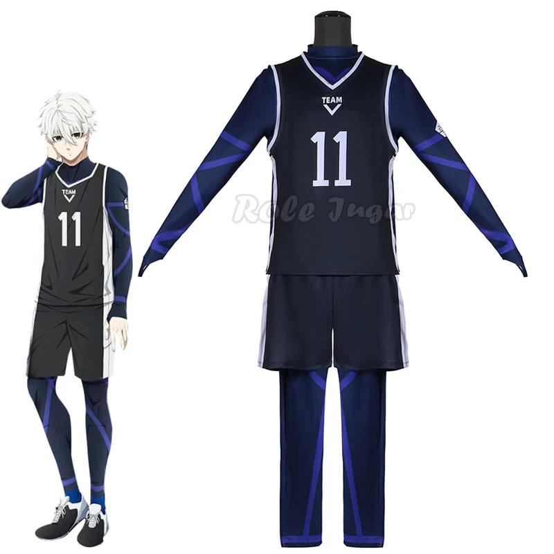 Blue Lock Anime Cosplay Costume Bachira Meguru Football Soccer Training Uniform Jersey Sportswear Halloween Clothes Men Women