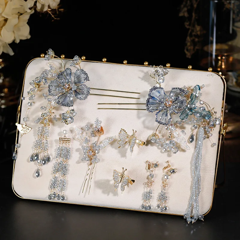 2025 غطاء الرأس الصيني الجديد Xiuhe إكسسوارات شعر الزفاف الكلاسيكية نمط الزفاف وإكسسوارات الملابس