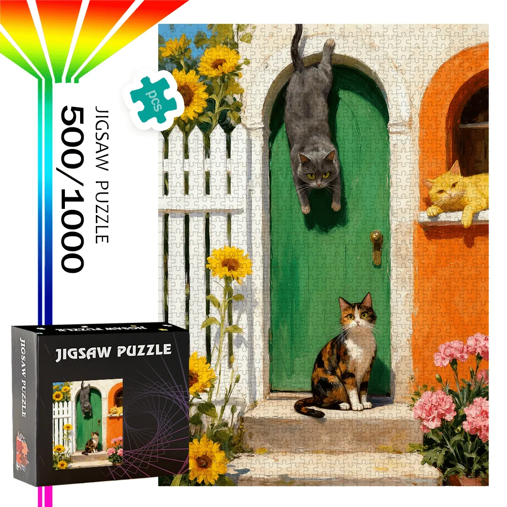 

500 шт./1000 шт. портативные пазлы, подходящие для s & - сложные цвета «сделай сам», тематические пазлы для путешествий,