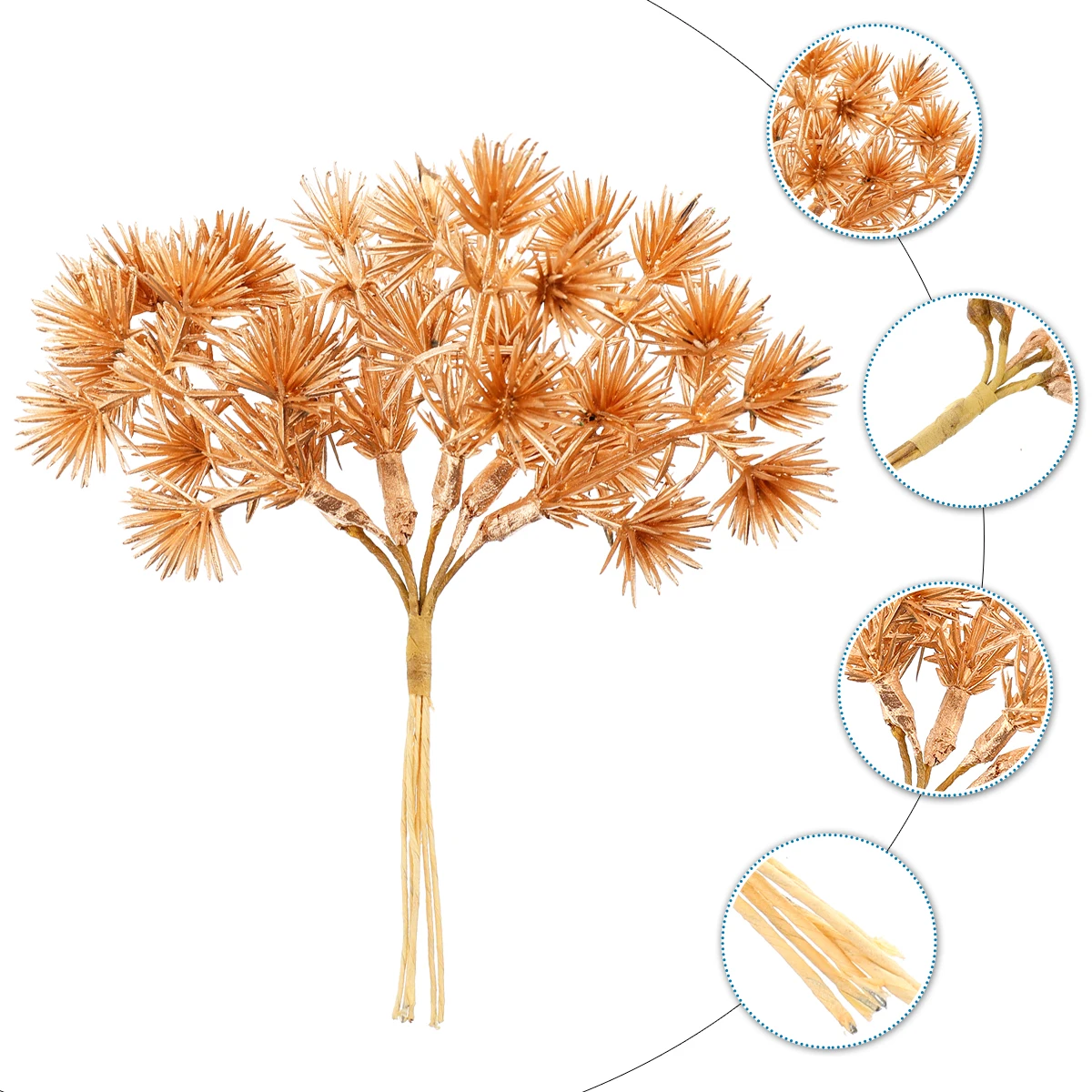 

Cones Christmas Decoration Wreath Material Garlands Xmas Ornaments Golden Plastic Flower Pine Picks for