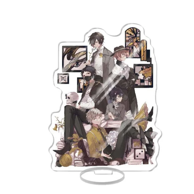 Stray Bungou Dogs 10th Anniversary Acrylic Stand Figure Anime Dazai Osamu Nakahara Chuuya Desktop Standing Plate Toys Gift 15CM