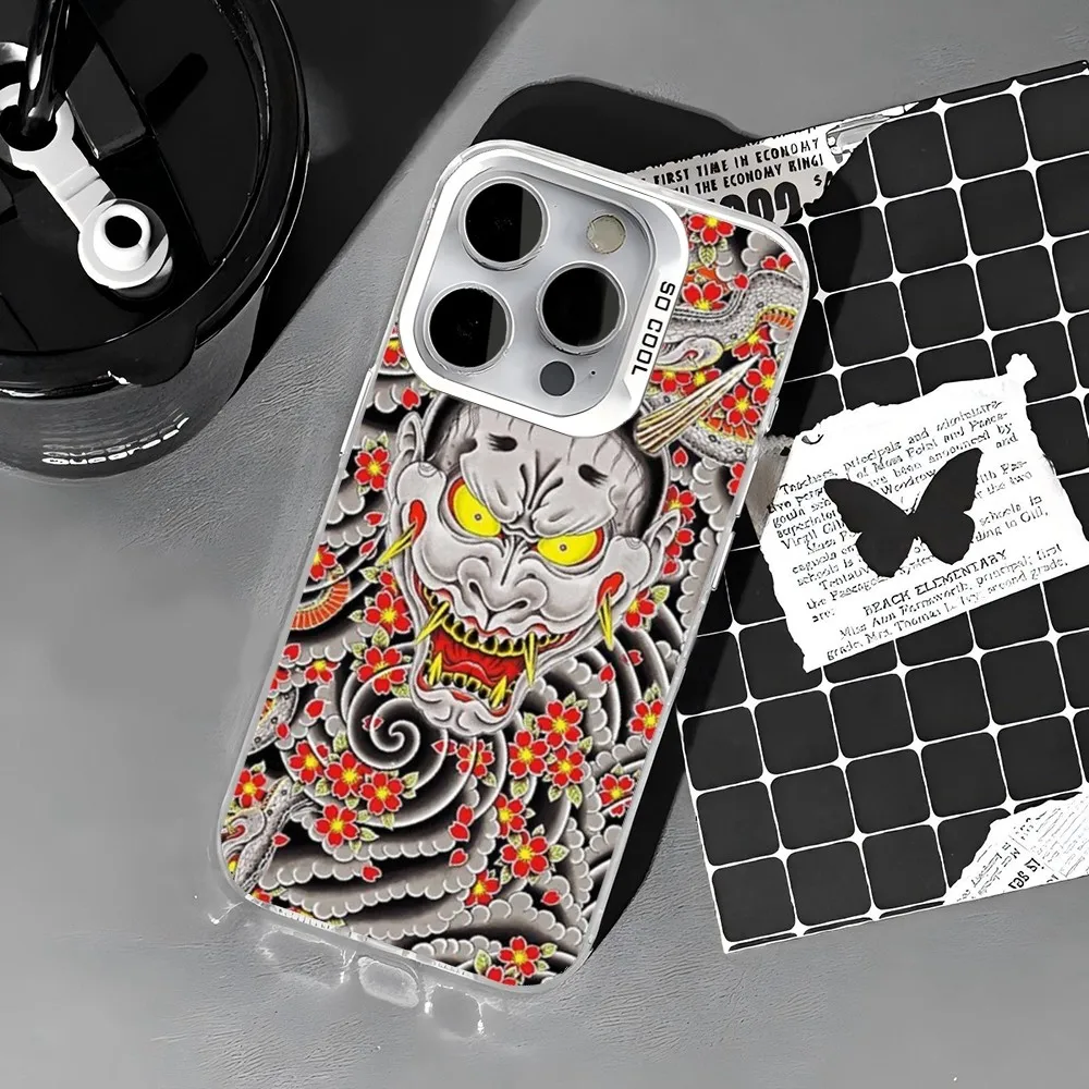 1 قطعة جورو ماجيماس هانا ياكوزا جراب هاتف IMD اللون فضي شل آيفون 16 15 14 13 12 11 برو ماكس زائد