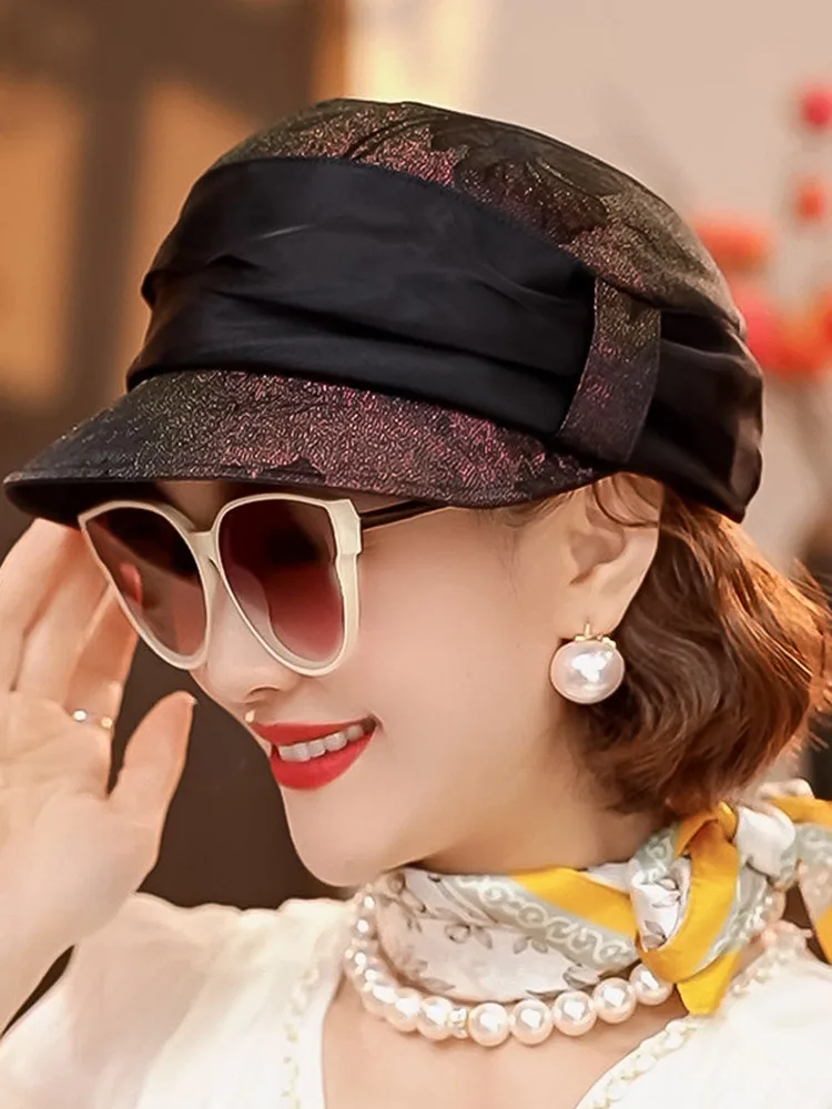 ele-silk-bowler-hat-for-women-vintage-sle-spring-summer-faion-face-slimming-high-end-tussah-silk-wide-brim-hat