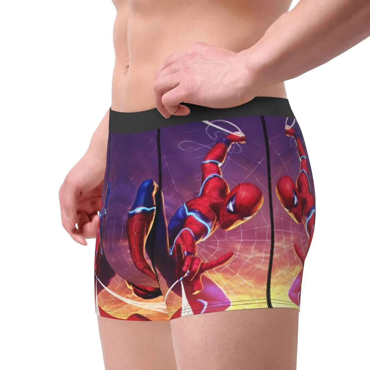 مخصص الذكور بارد سبايدرمان بارد الكرتون الملابس الداخلية أنيمي بطل الملاكم ملخصات لينة السراويل سراويل داخلية