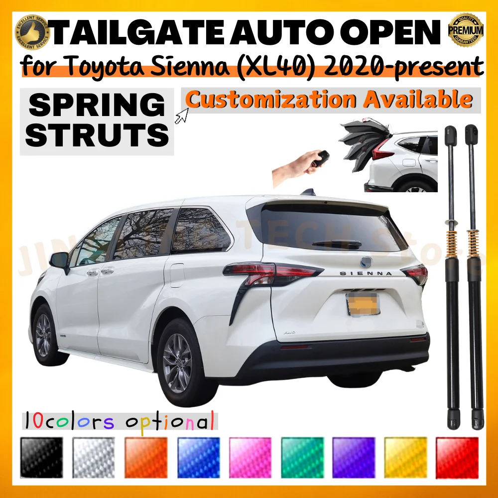 

Qty(2) Trunk Struts with Spring for Toyota Sienna (XL40) Minivan 2020-present Rear Tailgate Boot Lift Supports Shock Absorbers