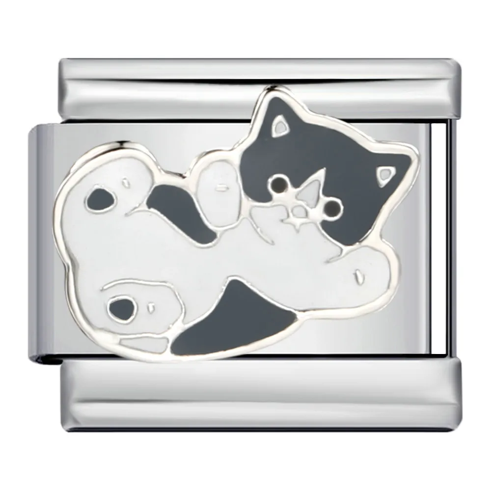 Fashion Colorful Y2K Animal Series Italian Charm Beads Link Fit 9mm Stainless Steel Bracelets Gifts Women Men Jewelry DIY Making