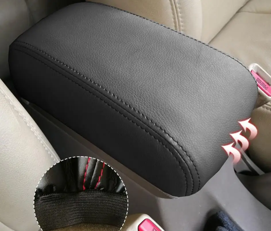 For Hyundai Tucson 2006-2013 Microfibre Leather Center Armrest Cover car central container armrest box Cover  nterior upgrade