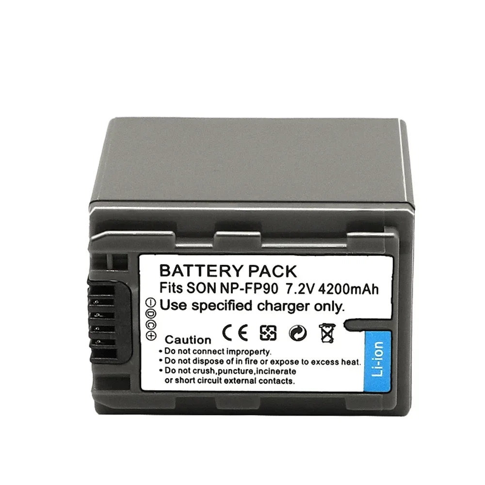 NP-FP90 NP FP90 4200mah Camera Battery for Sony NP-FP30 NP-FP50 NP-FP70 DCR-DVD602E DCR-HC44E HDR-HC3 DCR-SR90E Batteries