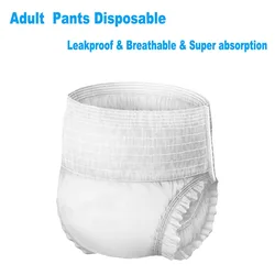 Pañal desechable para adultos, paquete de prueba de 3 piezas, pantalones transpirables, impermeables, a prueba de fugas, No reutilizados, 45-100KG