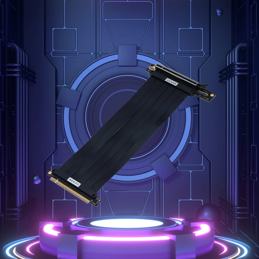 PCI-E Gen 3.0 16X ริเซอร์การ์ดแสดงผลวิดีโอแบบมีฉนวนป้องกัน 90 องศา ° /180 °   สายต่อขยาย GPU แบบไม่สูญเสียข้อมูล 20/25/30/35 ซม.