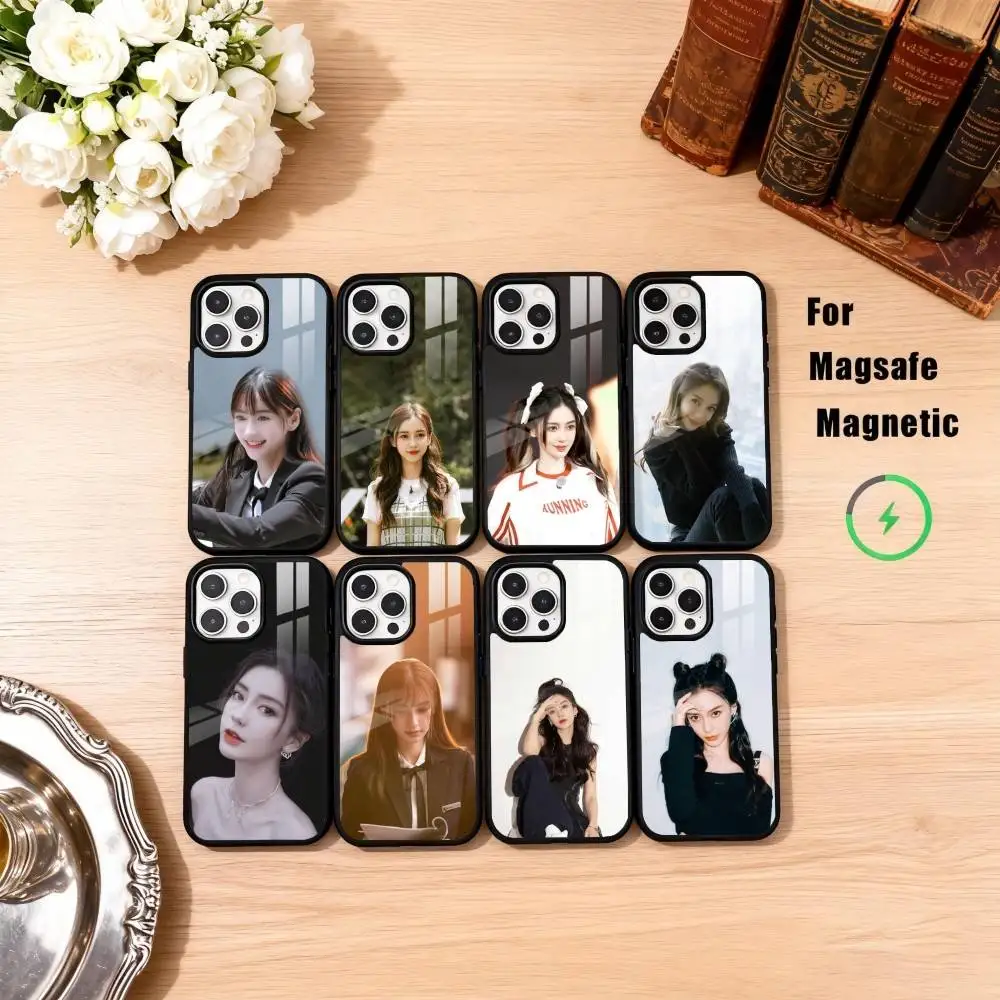

A-Angelababy YIN Phone Case For iPhone17,16,15,14,13,12,11 Plus,Pro Max Magnetic For Magsafe Wireless Charging