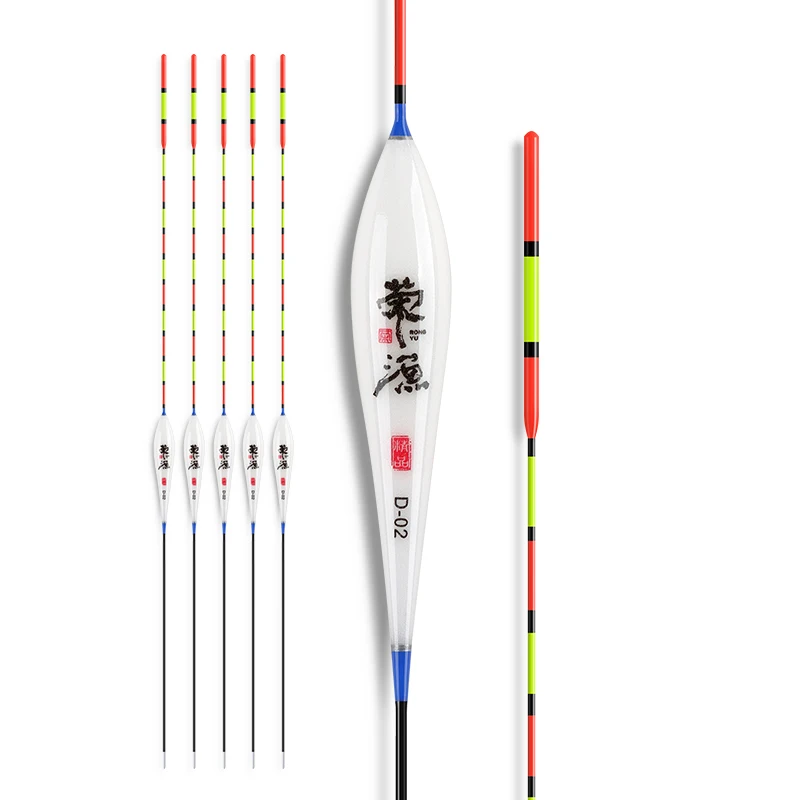 5PCS Vertical Lake River Fishing Floats+5 Float Tubes+1 Bag Fishing Hook+1 Buoy Rest Nano Fishing Buoy Tools Tackle Accessories