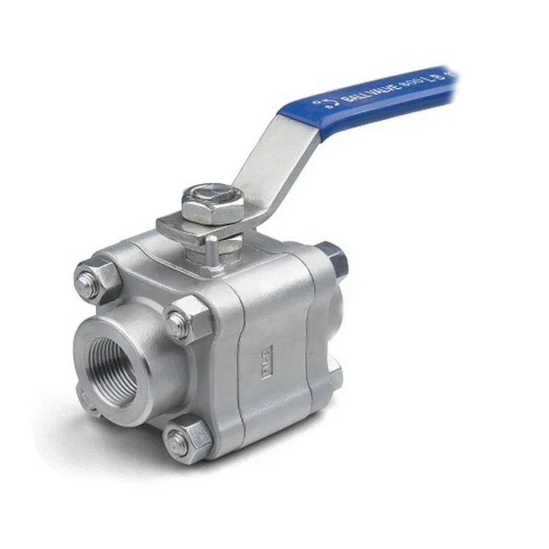 304 Stainless Steel 3-piece High-pressure Ball Valve with Internal Thread 2000PSI Forged Steel 1/4