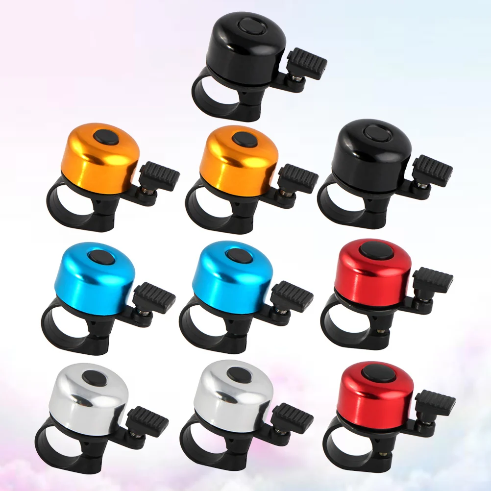 

10pcs Colorful Bike Loud Clear Sound Easy Install For Bicycle Scooter Motorcycle Mountain Road Bike Thumb Bell Mini Bell
