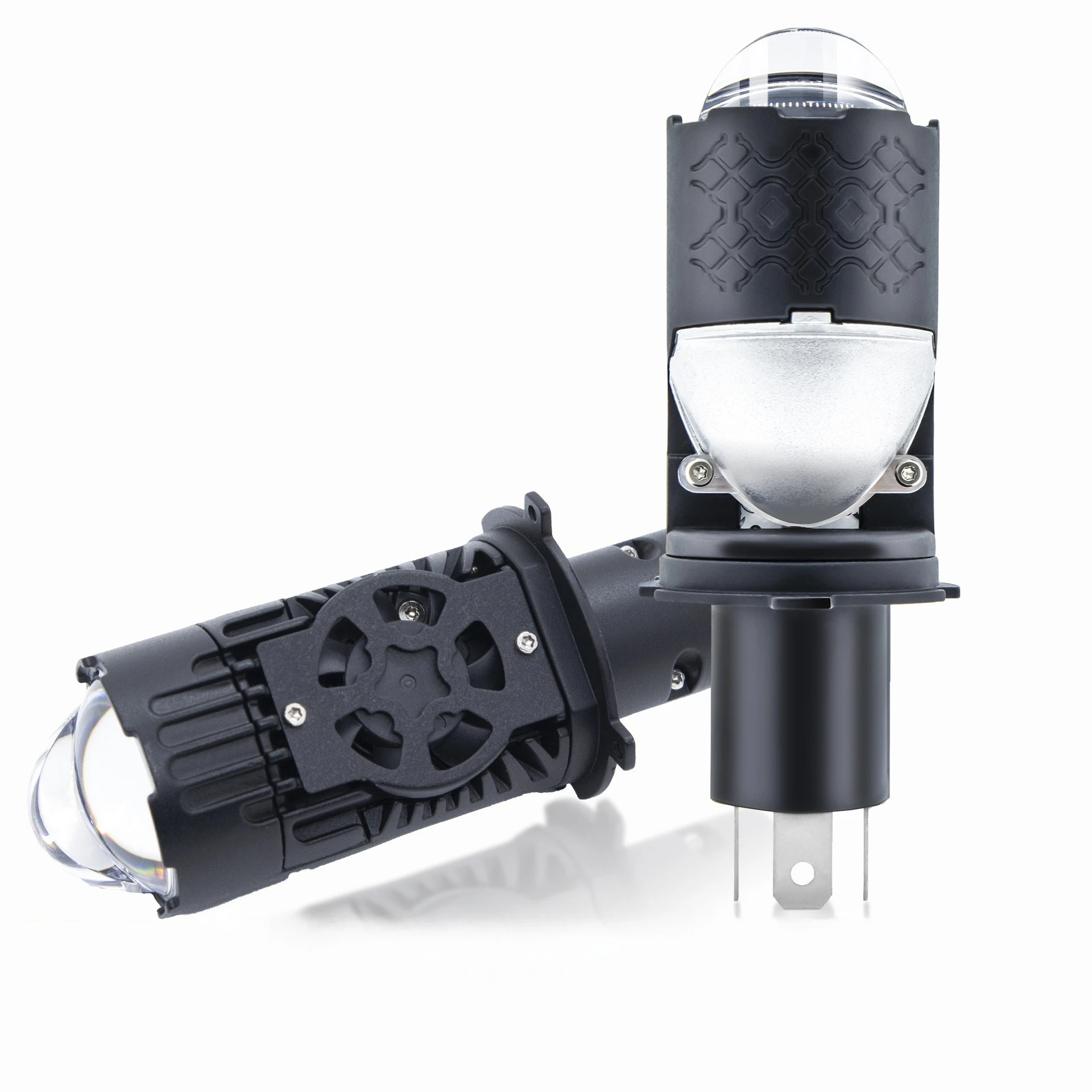 

100W Plug-and-Play LED Headlight Bulbs H4 H19 Dual Projector Replace Halogen Built-in Spotlights Penetration Car Accessories