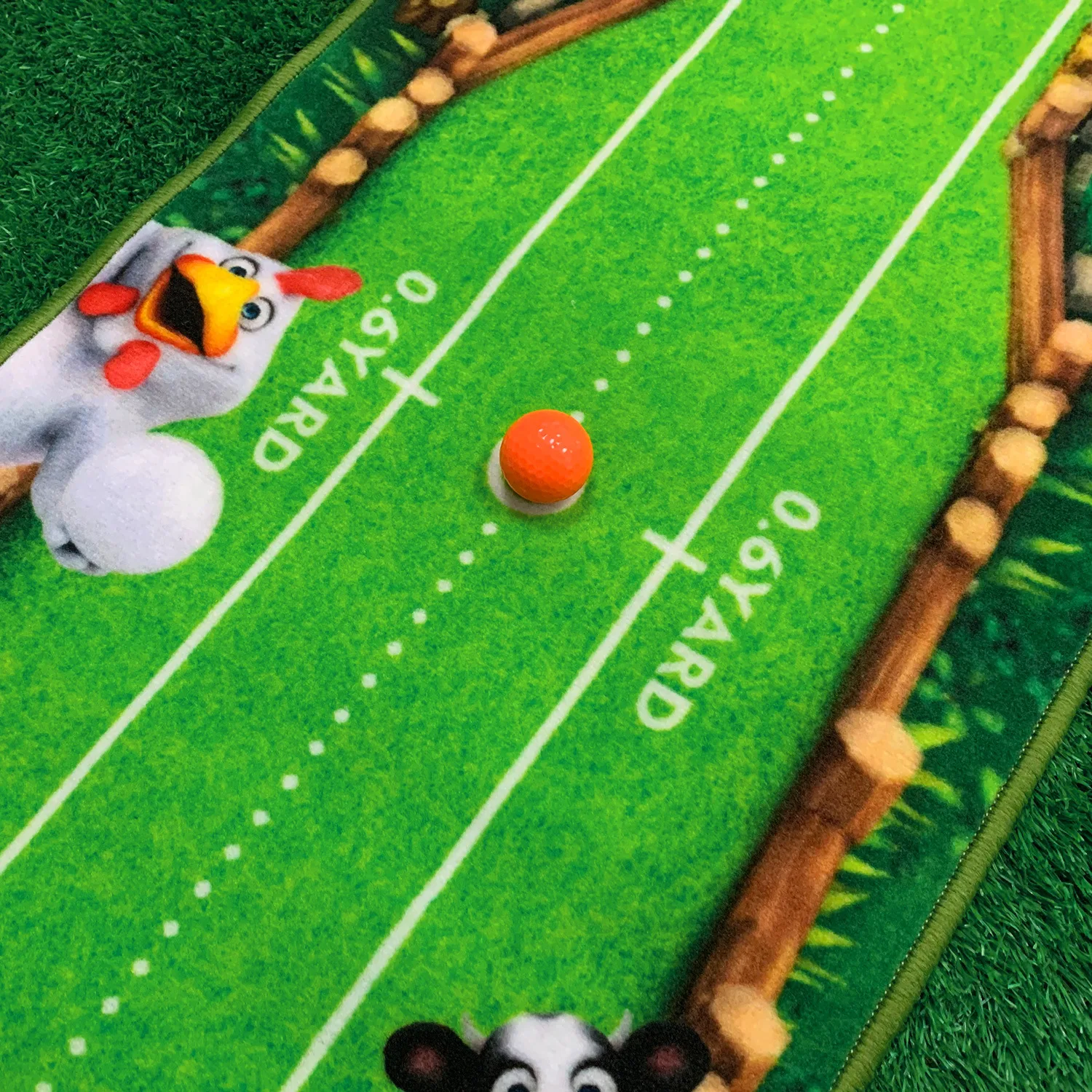 New Golf Cartoon Mini Green Putting Trainer Indoor/outdoor Non-slip Practice Ball Mat