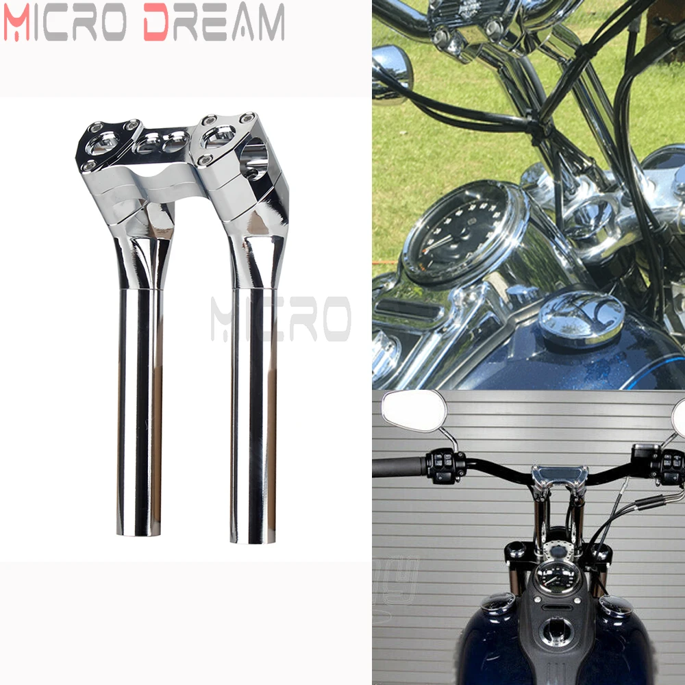 Cafe Racer 38mm 1-1/2inch Clamp Modular Pullback Handlebar Riser Club Style Universal for Harley Dyna Sportster Chopper Bobber