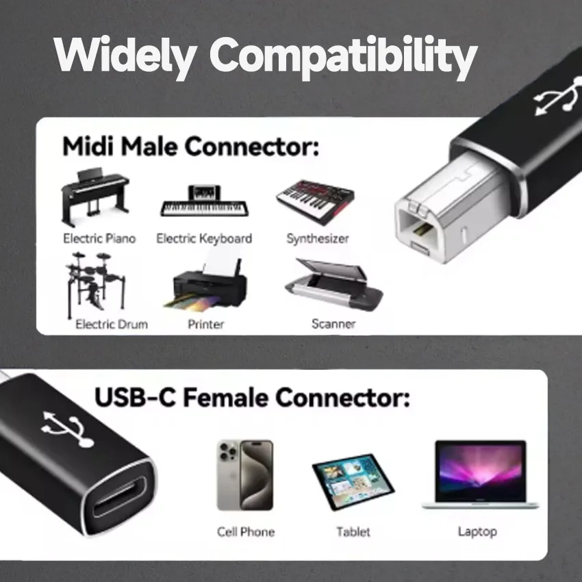 1PC USB C To USB 2.0 For MIDI - Controller Adapter Usb review and price