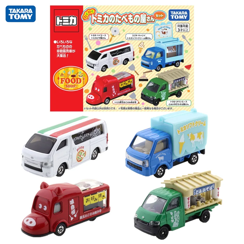 

TAKARA TOMY Tomica 4 Pcs Good Restaurant Set Cars Alloy Toys Motor Vehicle Diecast Metal Model Gifts for Children Boys Girls