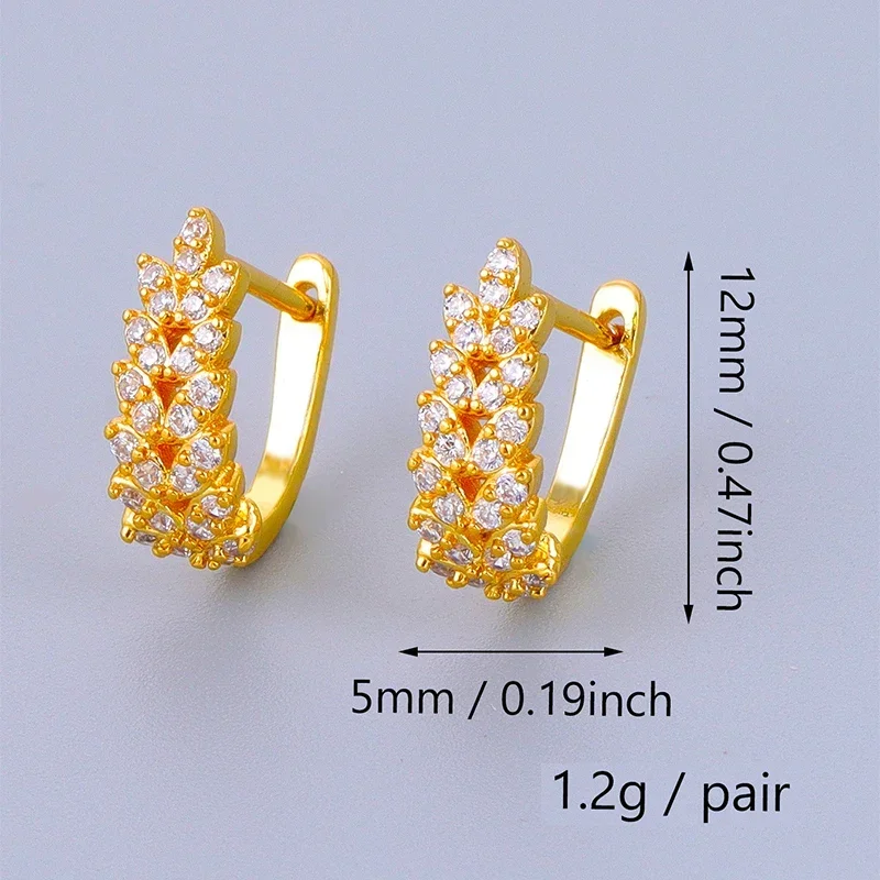 CRMYA Hoop Earrings for Women Fashion Piercing Gold Plated CZ Zircon Female Huggie Earring Accessories 2023 Jewelry Wholesale