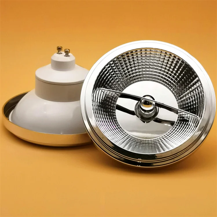 LED AR111 Lamp Dimmable 15W 220V 12V GU10 G53 Base Substitute Halogen Lamps LED Downlight ES111 Bulbs COB Spotlight Warm White