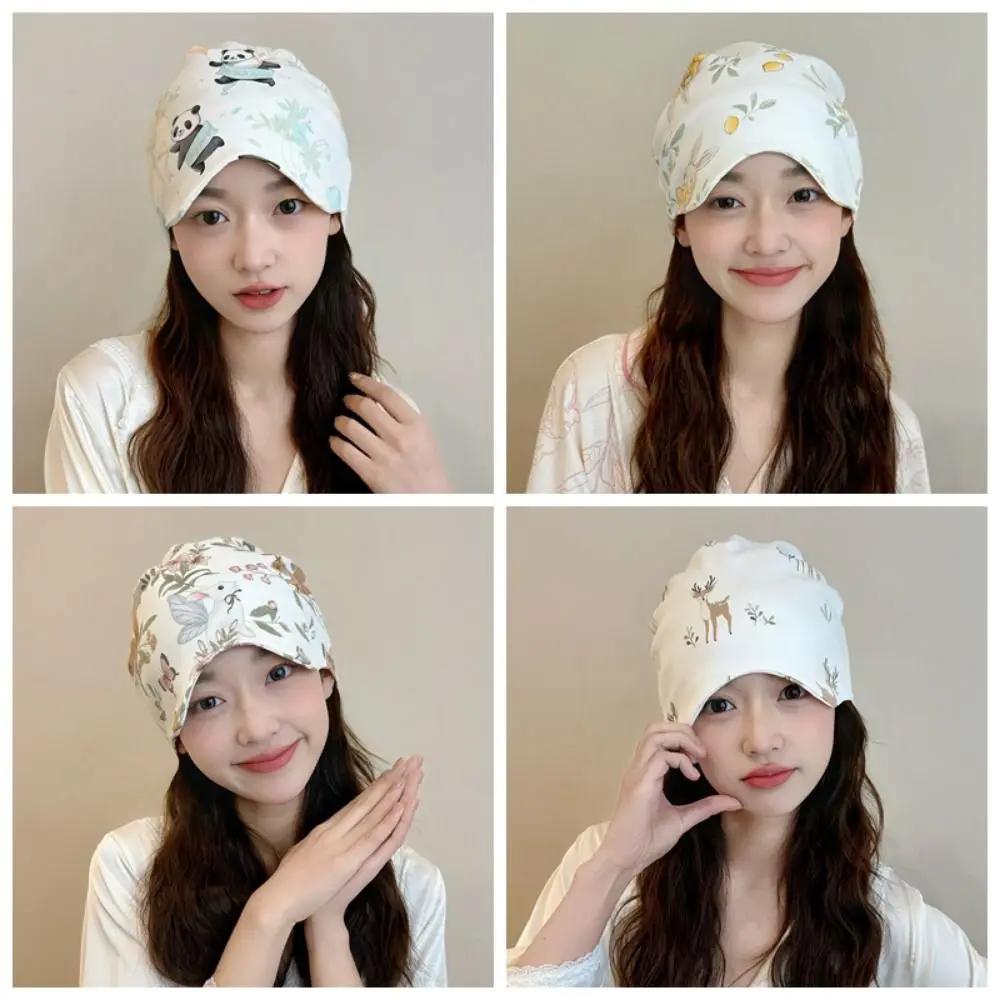 

Breathable Postpartum Confinement Hat 2in1 Eye Mask Maternal Headscarf Adjustable Windproof Women's Sleep Cap