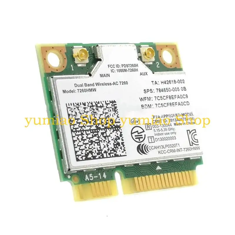 587b 1200m Card sem fio 7260ac 7260hmw Adaptador Wi-Fi Compatível com Bluetooth4.0 cartão WLAN Half Mini PCI-E Card