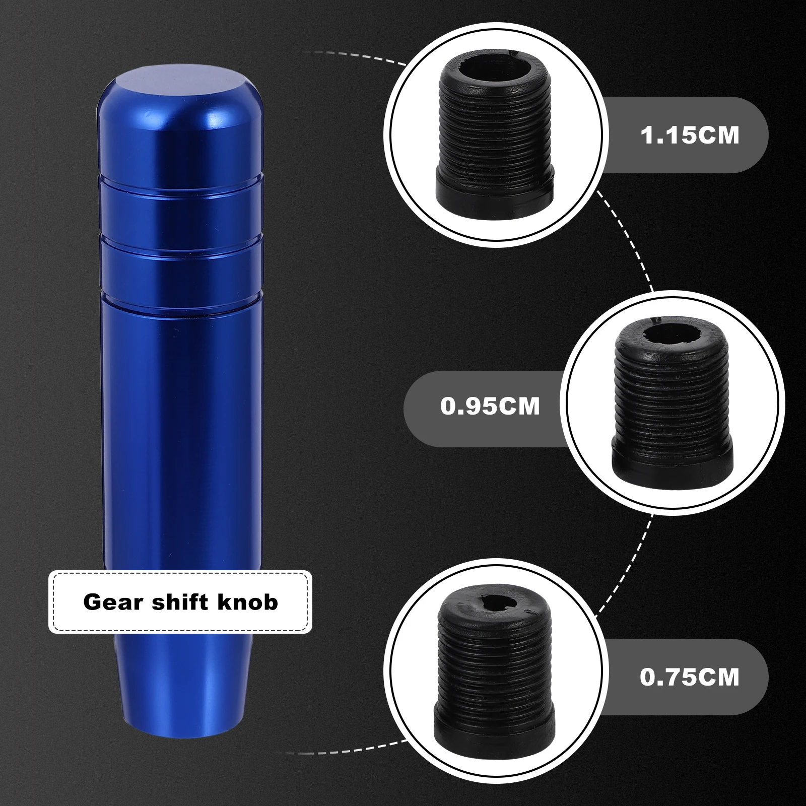

Replacement Gear Knob Shifter Aluminum Alloy Car Modification Durable Oxidation Resistant Universal Fit For