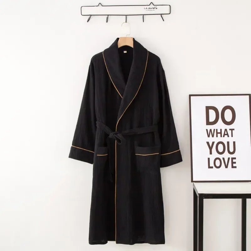 Плюс хлопковая рубашка до колена, женская домашняя мужская ночная рубашка для пар, размер пояса, халат и длинный кардиган, ночная рубашка с отелем