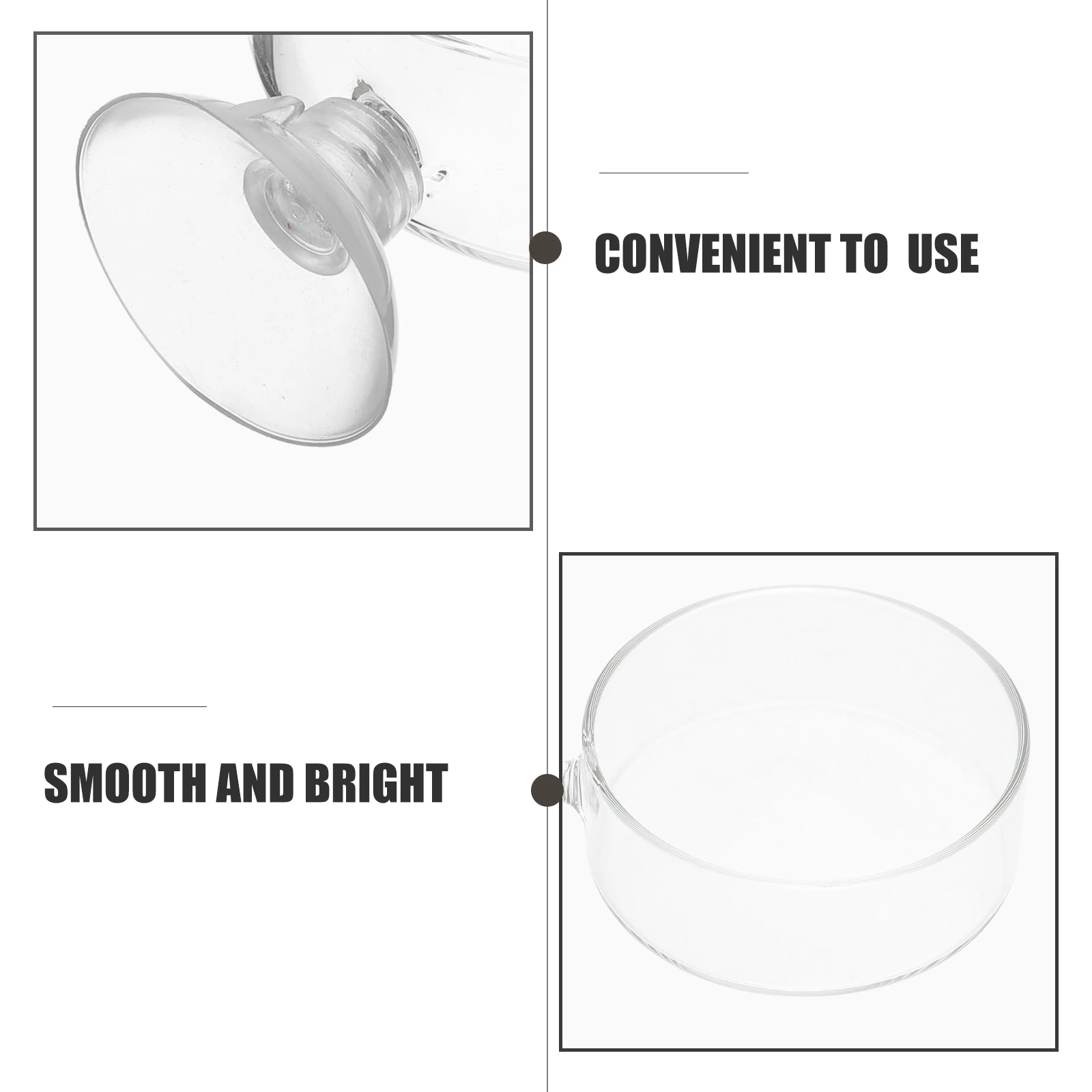 

2Pcs Air Hanging Shrimp Feeder Premium Transparent Feeding Bowl for Aquarium Fish Tank Pet Shrimp Food Serving Tray