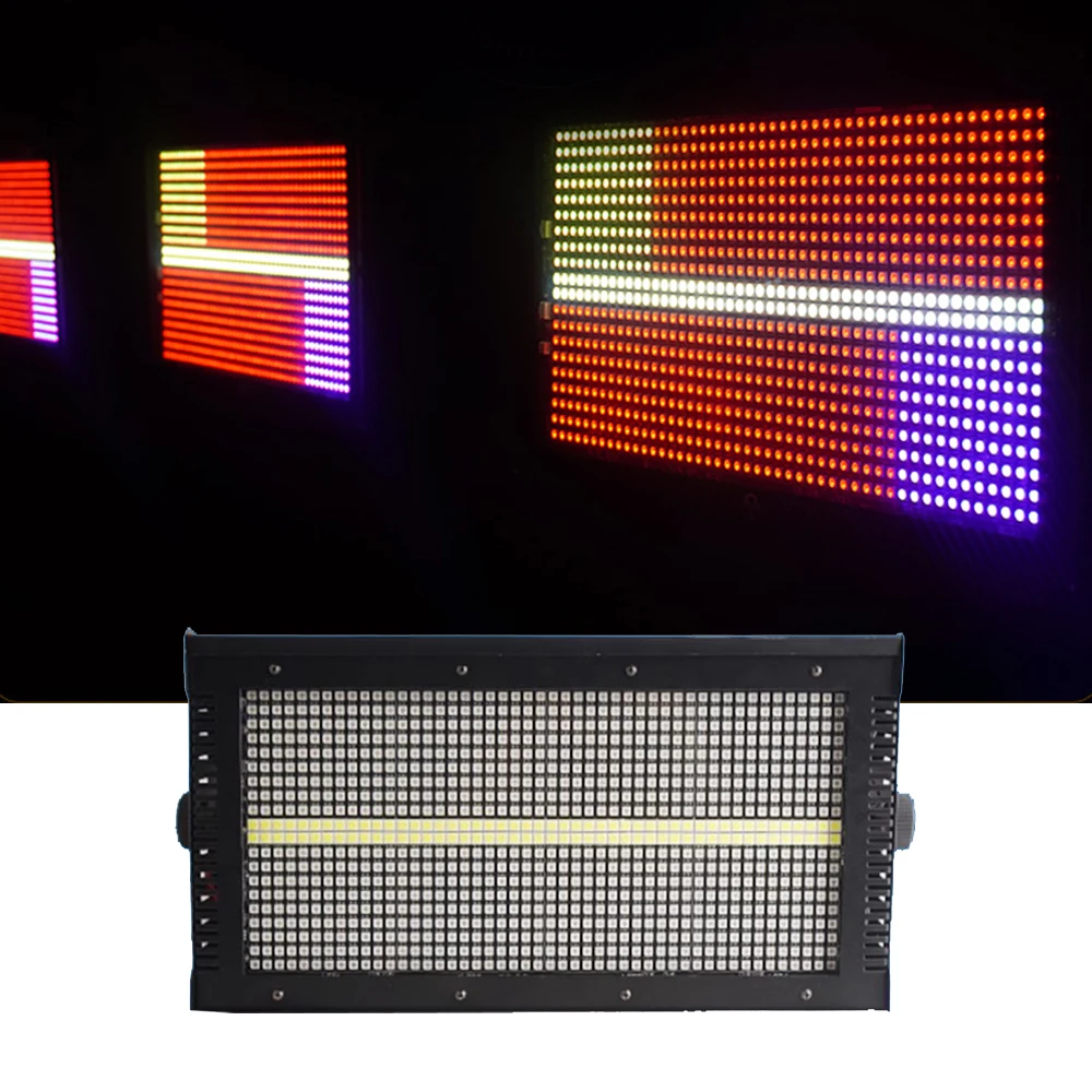 8+8 Segmentation 1000W RGB Dj Led Strobe Flash Light Background Decorate Effect  Good Use For Home Party KTV Night CLub Show