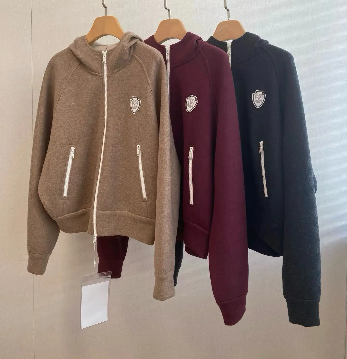 Old‑Money Style Women Embroidery Hoodie Set Full‑Zip Jacket and Drawstring Wide‑Leg Pants 2‑Piece Loungewear Outfit