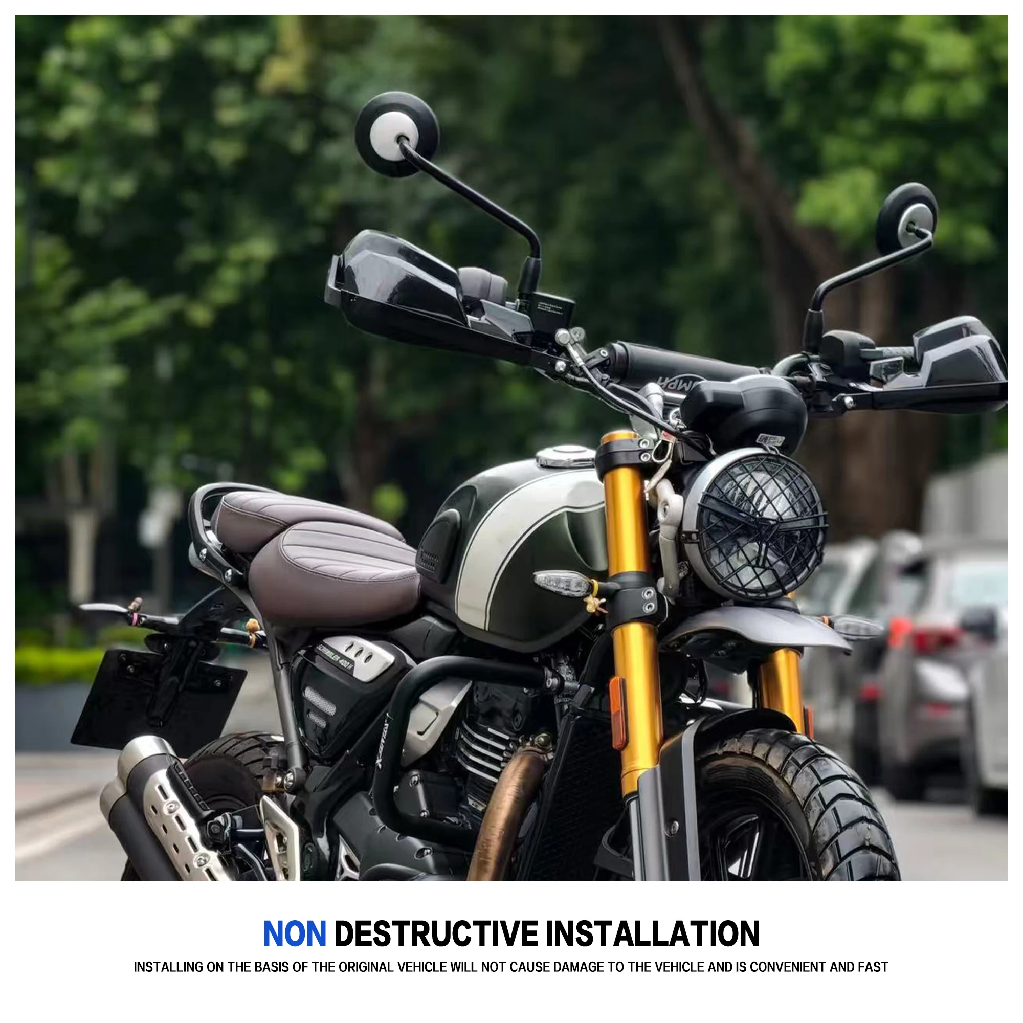 Protection de guidon en alliage d'aluminium pour moto Triumph Scrambler 400X XC Speed400, protection contre le vent
