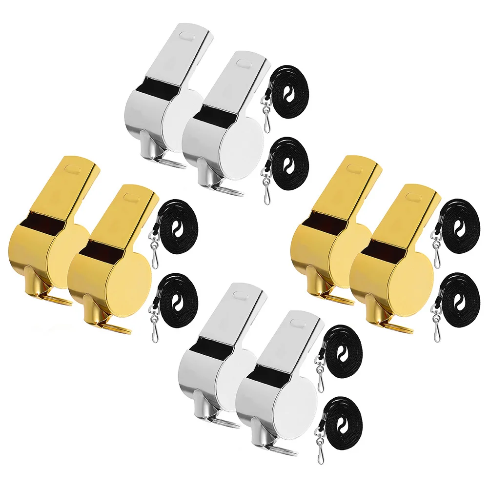 4 قطعة صافرة معدنية متعددة الوظائف بصوت عال للأنشطة الخارجية والتدريب الرياضي صفارات معدنية محمولة #4