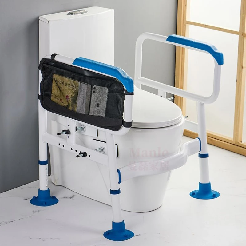 Adjustable Toilet Safety Rails Toilet Safety Frame for Elderly People Toilet Handrail  with 350 LB Capacity Elderly and Disabled