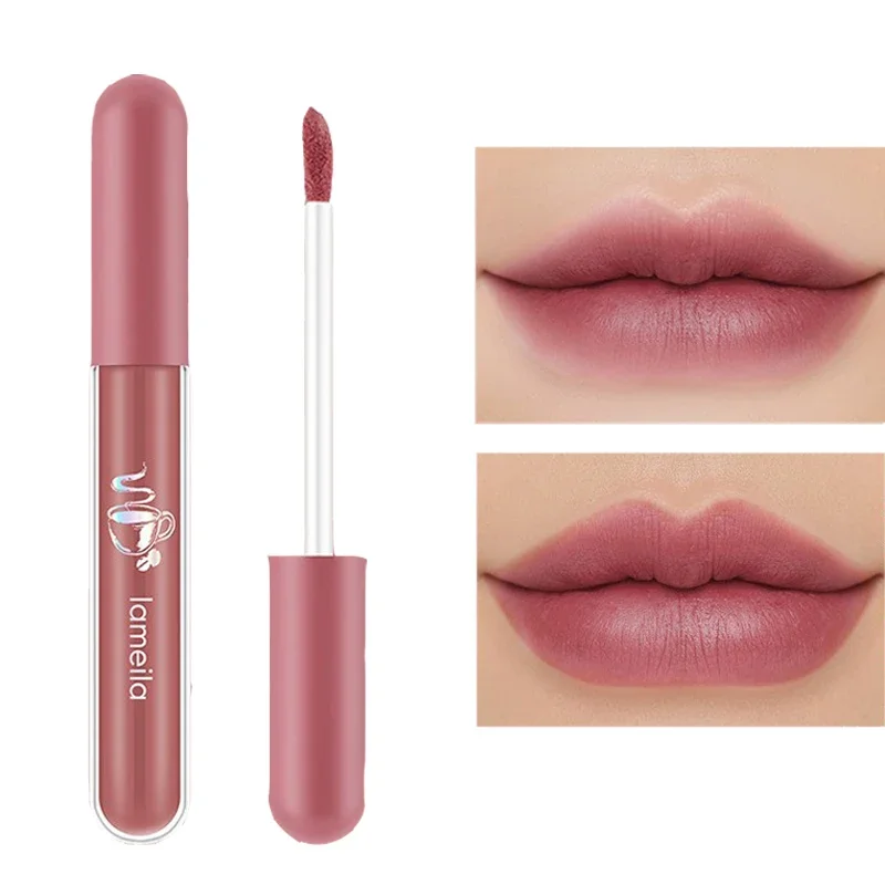 Matte Lipsticks 6 Colors Waterproof Velvet Nude Red Lip Gloss Long Lasting Non-stick Cup Lip Tint Lips Makeup Pigment Cosmetics