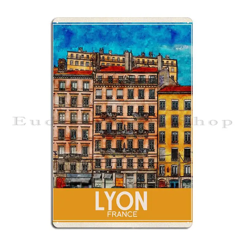 Lyon France Metal Plaque Create Decoration Bar Custom Garage Tin Sign Poster