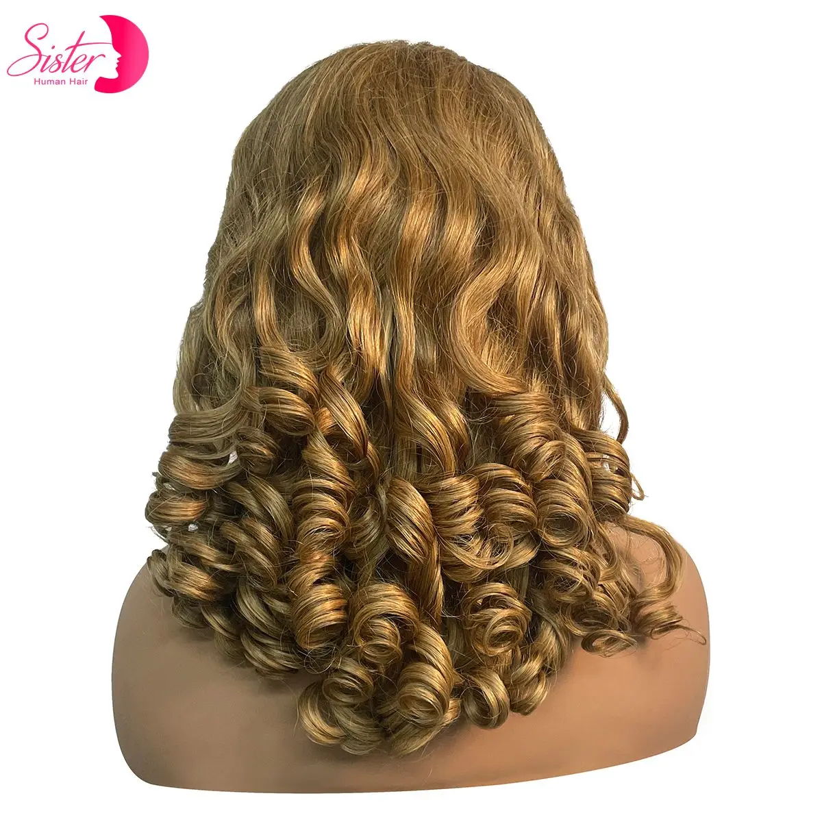 Ombre Loose Wave Human Hair Wigs 300 Density 13x4 Lace Frontal12A Double Drawn Fumi Bouncy Curly Raw Hair Wigs 24inch for Women