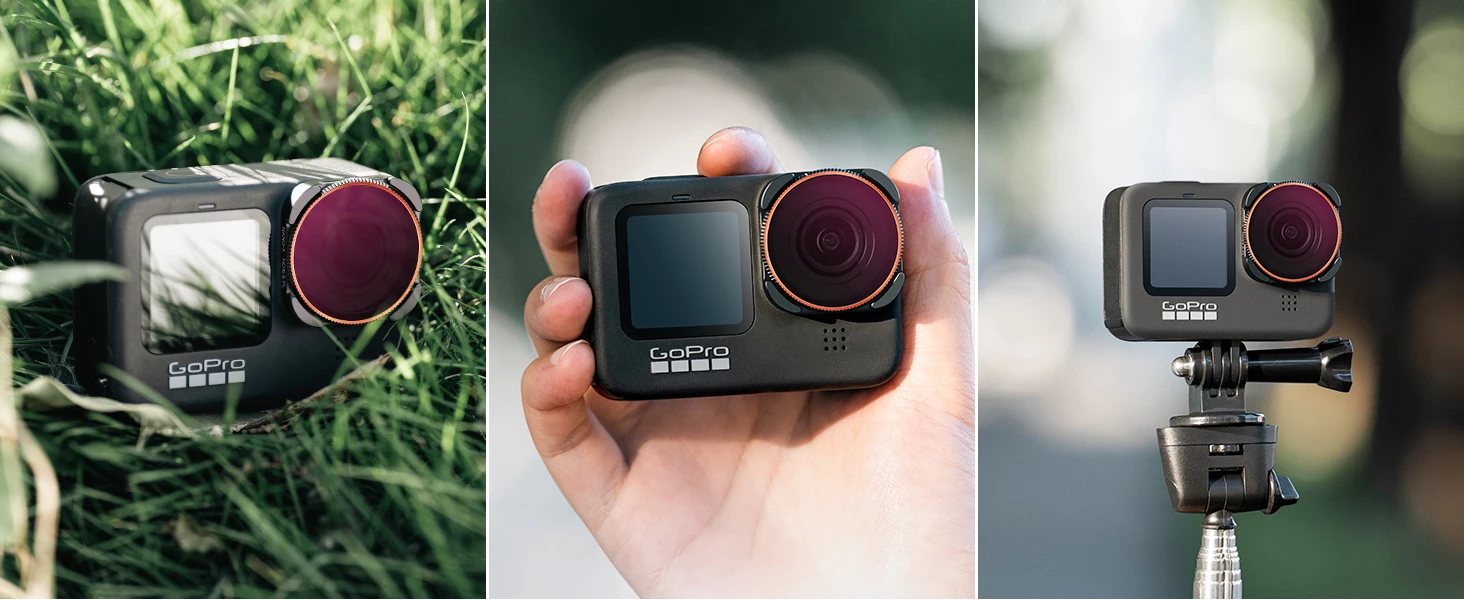 K&F CONCEPT CPL ND Filterset für GoPro Hero 10 11 12 13 Schwarz variabel ND8 ND16 ND32 ND64 ND1000 ND2-32 ND32-512 Action-Kamera – Detail 40