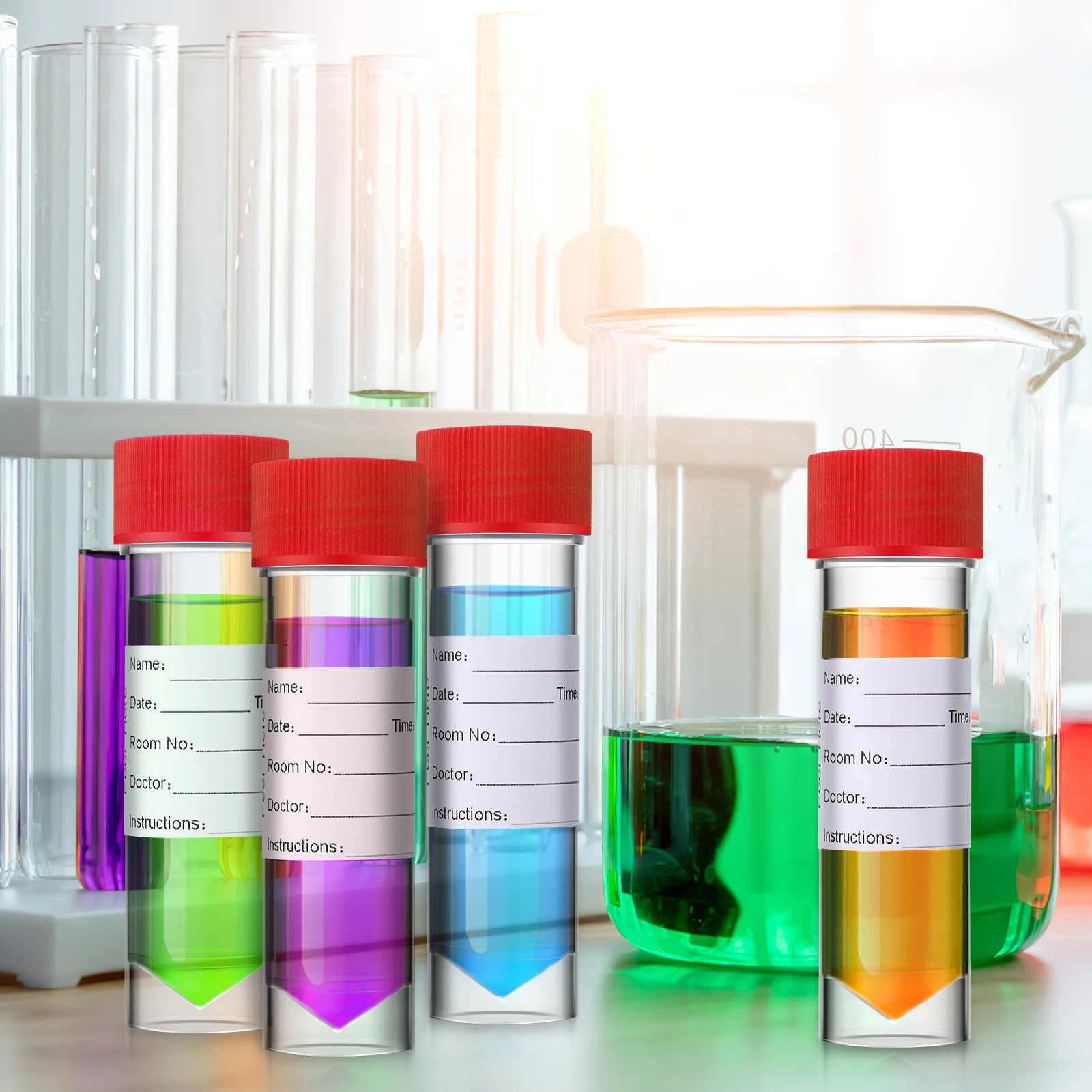 

205 Pcs Test Tube Container Tubes Sample Plastic Straight Hair Collection Laboratory Specimen Bottle Clear Sample Bottle