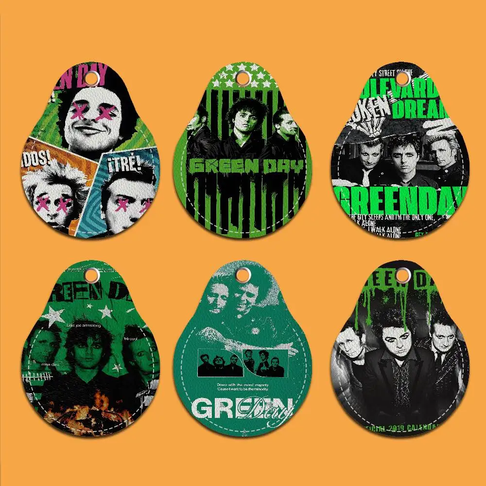 

Rock Band G-Green Day Key Fashion PU Water Shape Keychain Women Car Key Holder Home Key Ring Charm Bag Car Pendant Gift