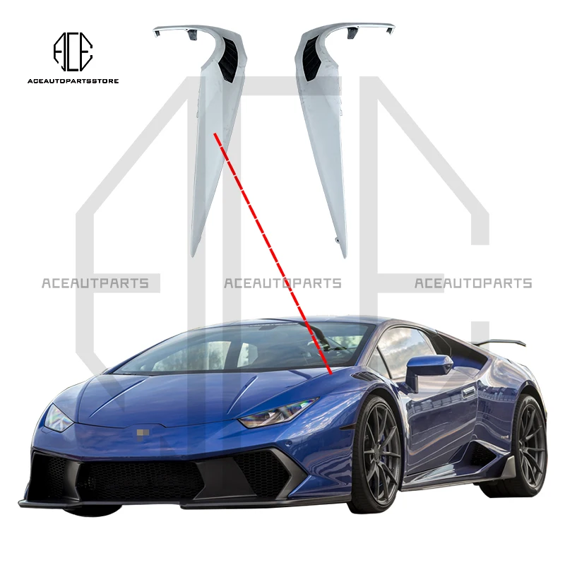 V-style half carbon pattern Lapert mudguard fender body kit  For Lamborghini LP580 LP610 EVO 2014+ car parts