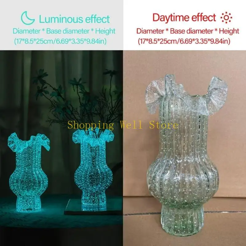 KX4B Grand Gluging clair dans des vases fleurs en verre foncé pour les mariages Centres Decors