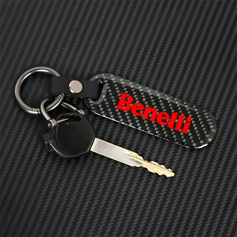 Motorcycle Key chain Carbon Fiber Keychain For BENELLI TNT 125 135 TNT125 TNT135 502c Motorcycle Accessories