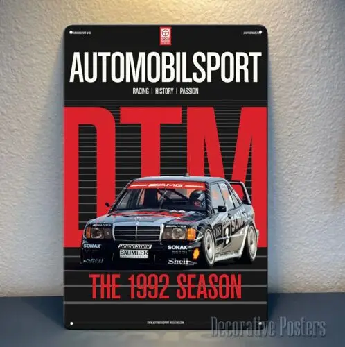 1d,Mercedes Dtm 1992 Car Metal Poster - Sign - Size: (20x30cm)