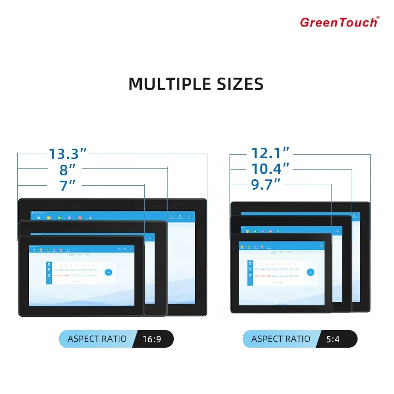 7-55 นิ้ว PCAP ฉายแผงหน้าจอสัมผัสแบบ Capacitive สําหรับ Touch Kiosk, อุตสาหกรรม Touch Monitor