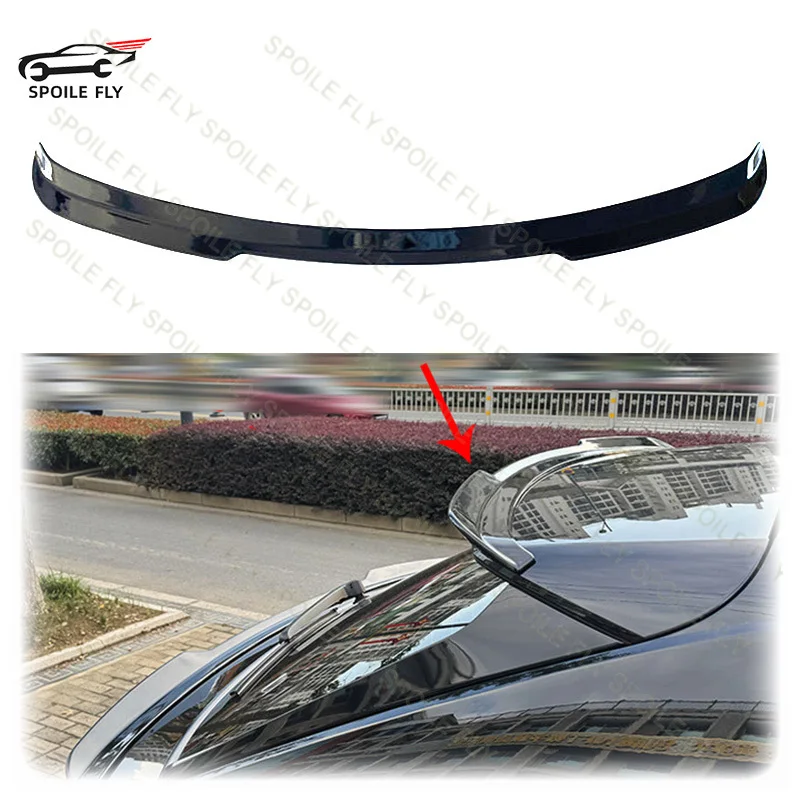 

Car Rear Wing Roof Spoiler Carbon Fiber Look Or Glossy Black Body Kit High Quality ABS For Audi Q8 2018 To 2023 Q8