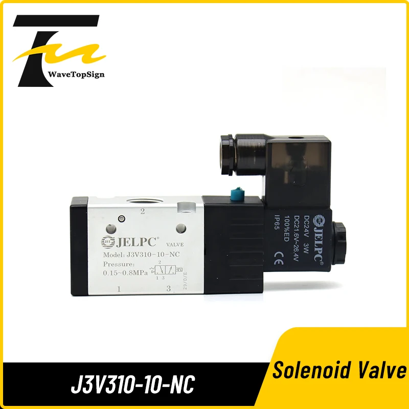 

J3V310-10-NC Пневматический электромагнитный клапан, нормально закрытый, 5/2-ходовой воздушный регулирующий клапан, 24 В постоянного тока, 220 В переменного тока для автоматического оборудования