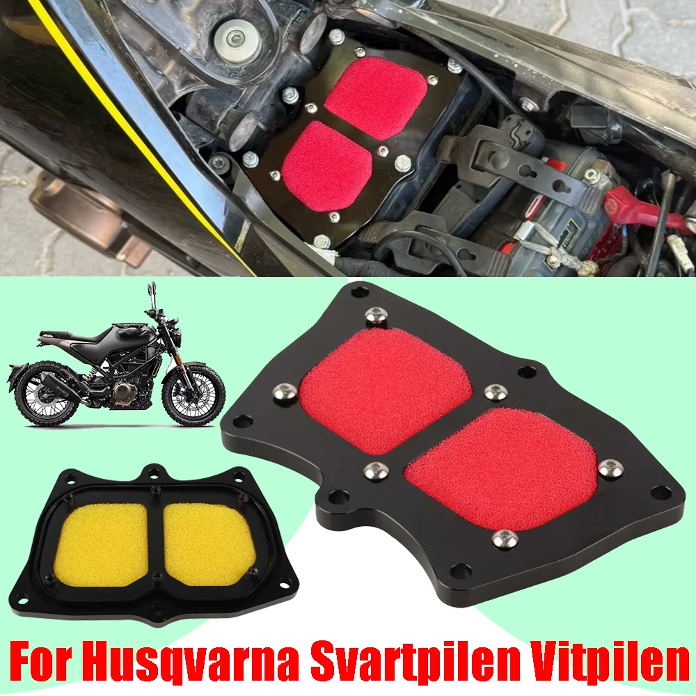 For Husqvarna Svartpilen 401 250 200 125 Vitpilen 401 Motorcycle Accessories Air Filter Box Cover Intake Element Cleaner Guard
