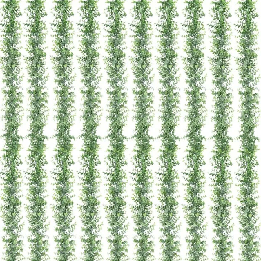 

10 Pack Eucalyptus Garland 60Feet Faux Eucalyptus ery Garland Artificial Eucalyptus Leaves Vine Fake Hanging Eucalyptus Garland